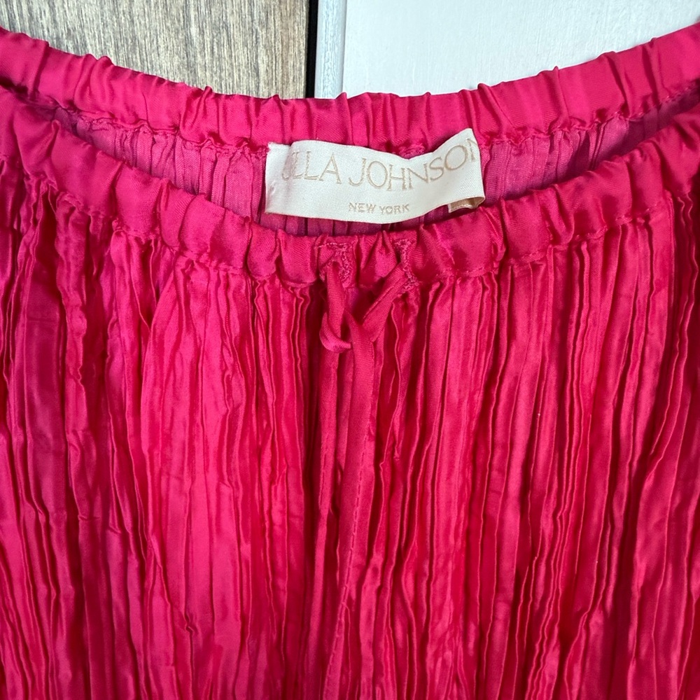 Ulla Johnson Dioni Orchis Pleat Crinkle Plisse Skirt